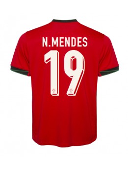 Portugal Nuno Mendes #19 Heimtrikot EM 2024 Kurzarm